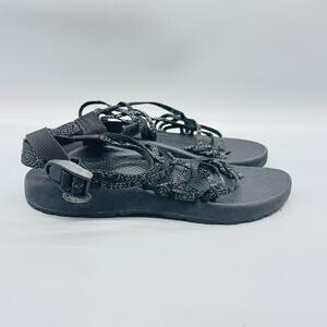 Chaco Sandals Womens 8 Black Strappy Adjustable Buckle Sport Hiking Water Shoes